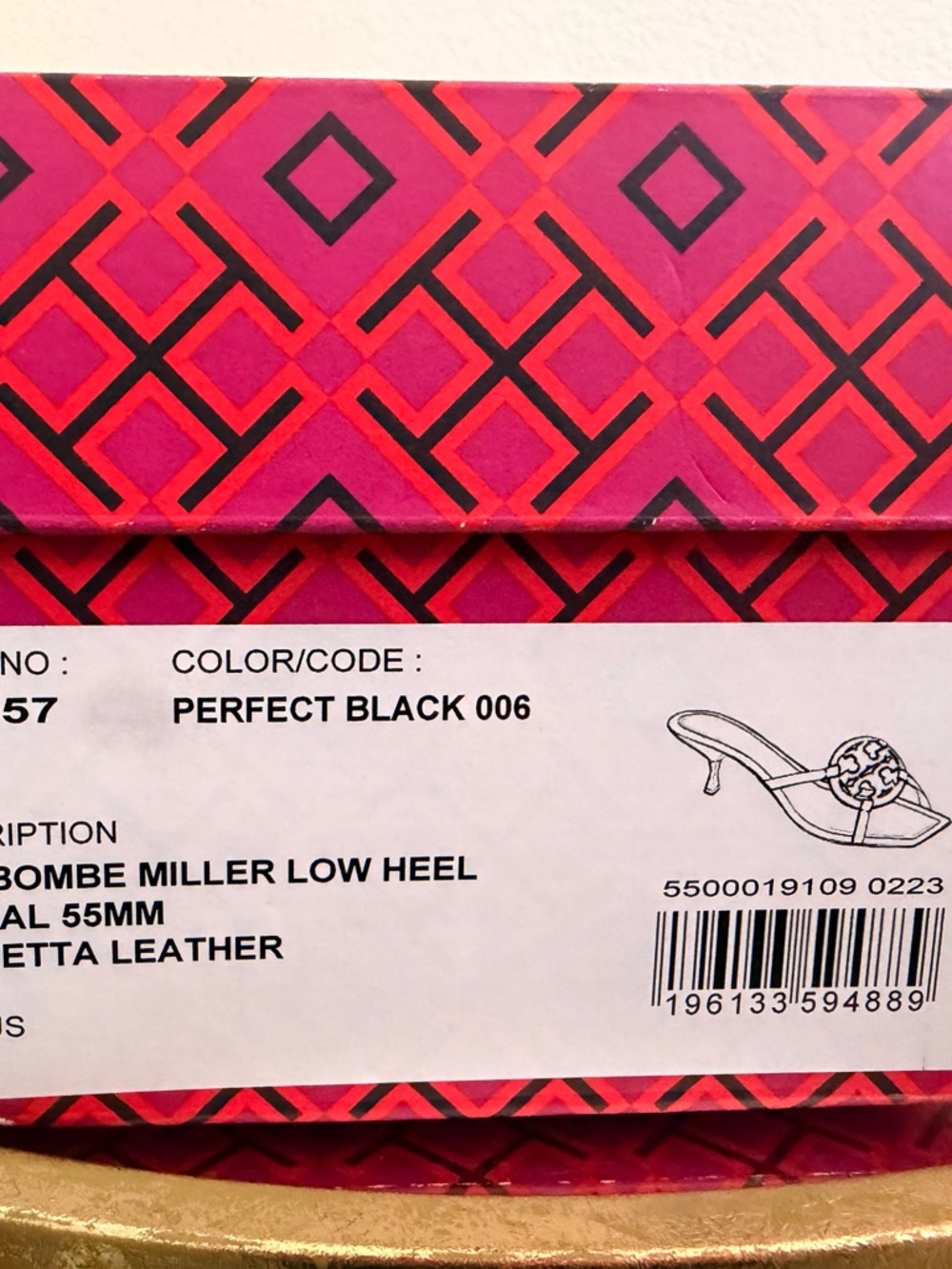 Tory Burch Black Logo-Emblem Heeled Sandals Size 9US - Picture 5 of 6